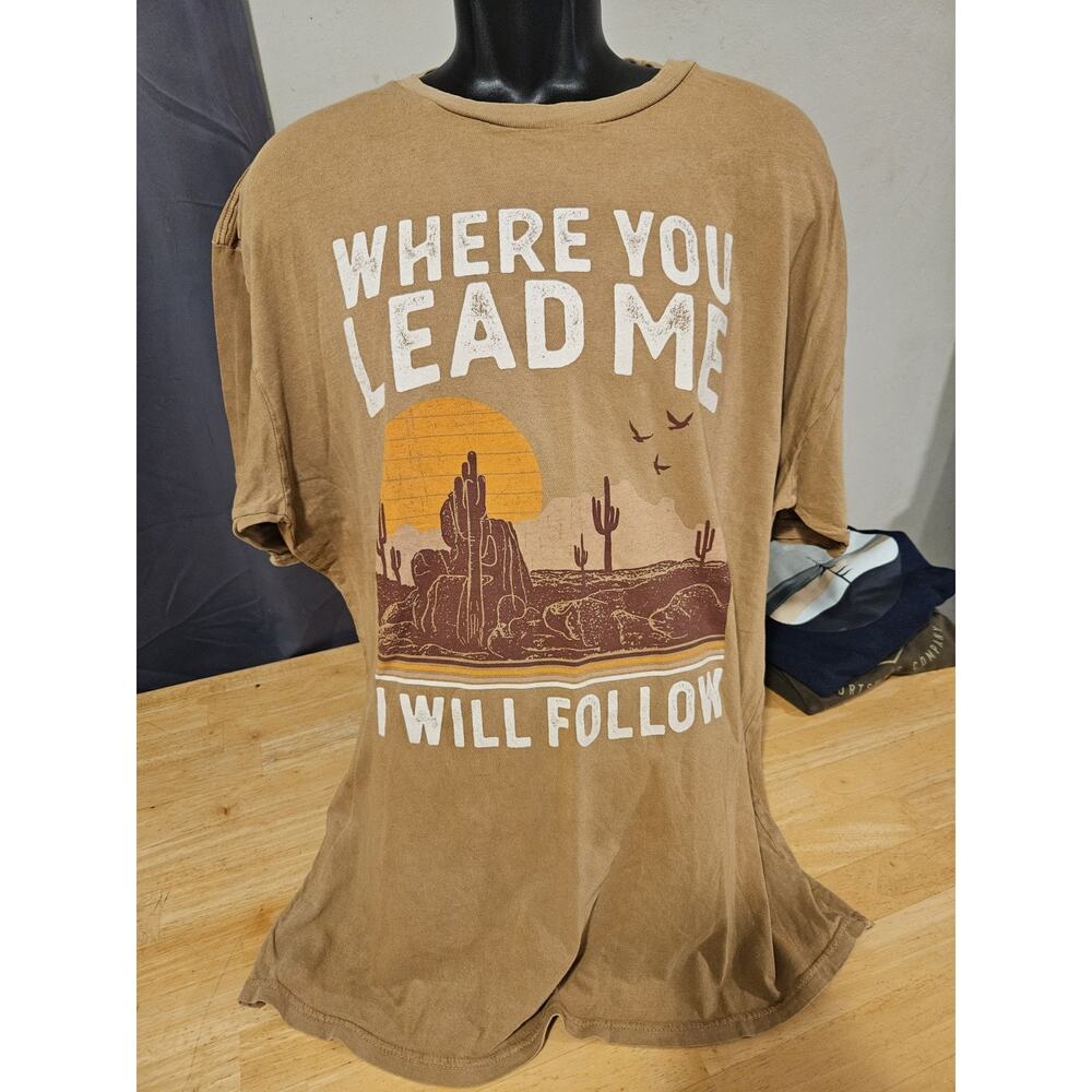 Lane Seven/Counting Crowns Religious Brown Desert Graphic T-Shirt 2XL Cotton